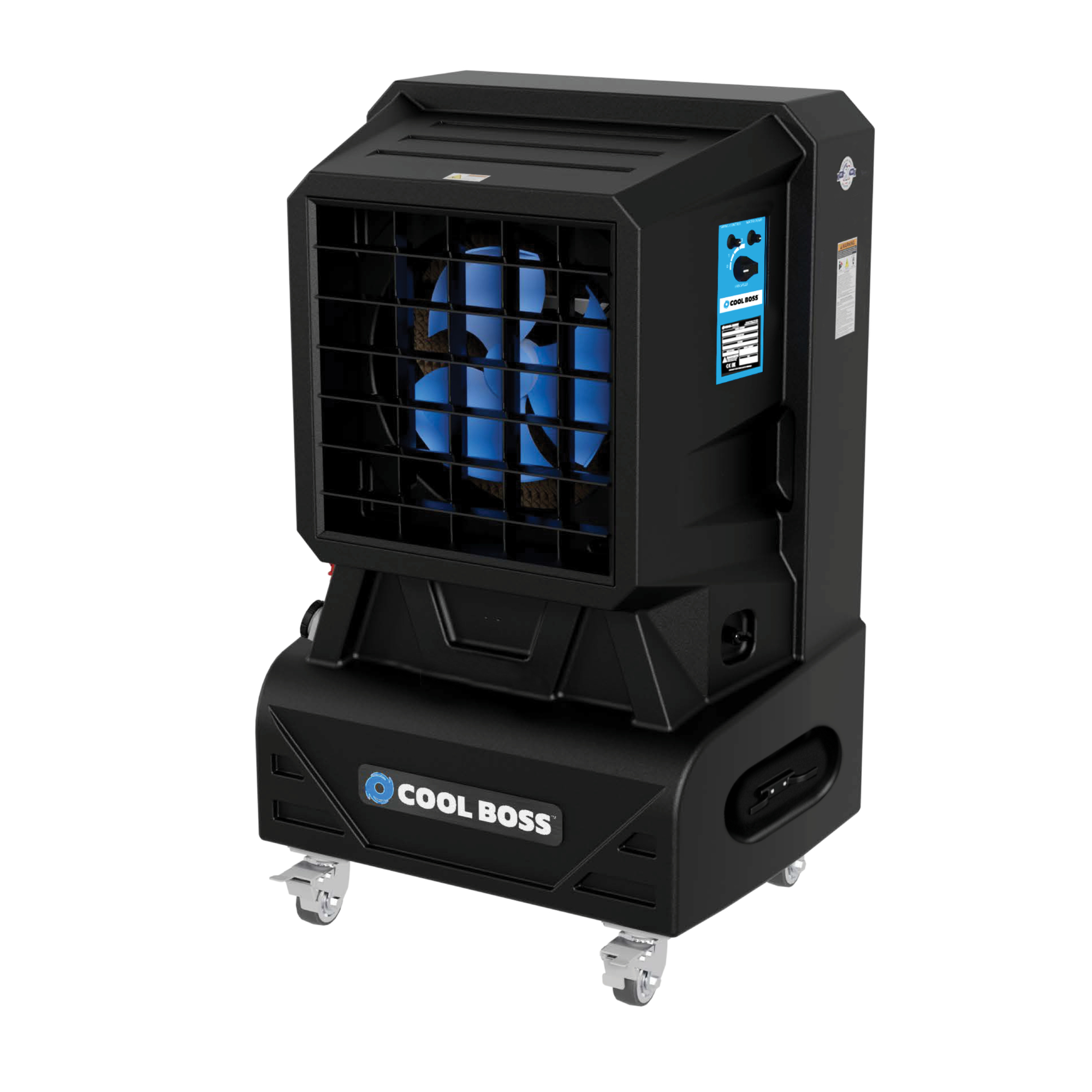 Cool Boss, Portable Evaporative Air Cooler,, Fan Diameter 12 in, Air Delivery 3960 cfm, Model# CB-12SL